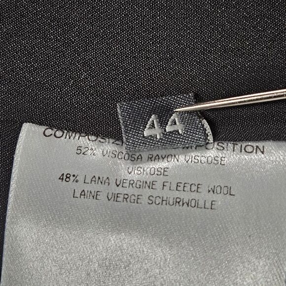 Alexander McQueen 2007 Vintage Black Wool Blend Tuxedo Style Long Coat Dress - Picture 10 of 16